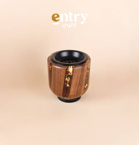 مبخر الريزن خشبي بني غامق
