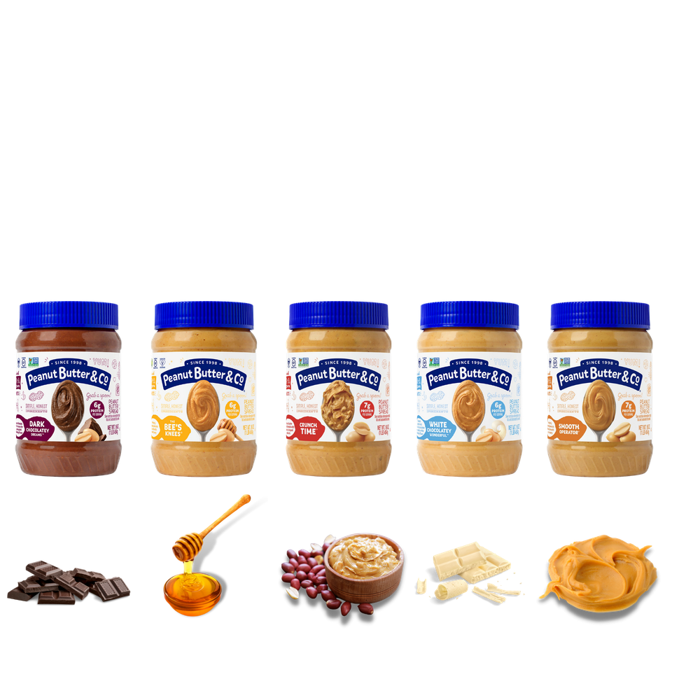 5 حبات زبدة الفول السوداني " متنوع " ( Peanut Butter &amp; CO )