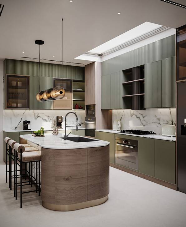 مطبخ يجمع بين الأناقة والوظيفة بأعلى مستوى | تصميم المطبخ
