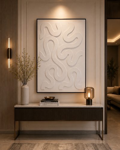 لوحة جدارية بإطار أسود مقاس 100 × 150 سم