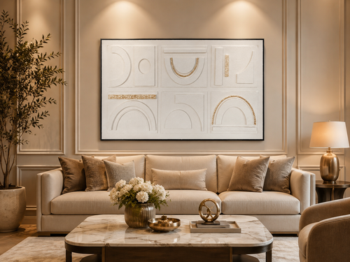 لوحة جدارية بإطار أسود مقاس 120 × 80 سم