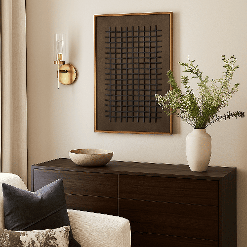 لوحة جدارية بإطار خشبى طبيعى 120-80سم
