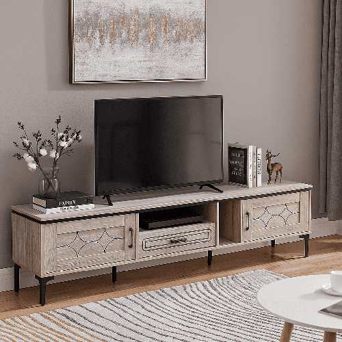 طاولة تلفزيون بلازما خشب ماليزي-بنى 46-40-200سم