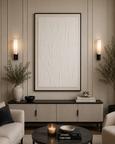 لوحة جدارية بإطار أسود مقاس 120 × 80 سم