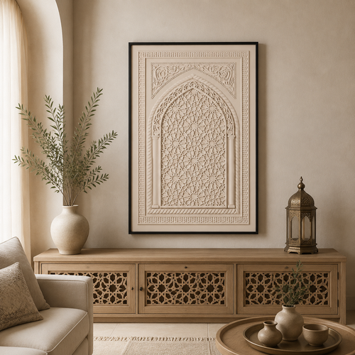 لوحة جدارية بإطار أسود مقاس 120 × 80 سم