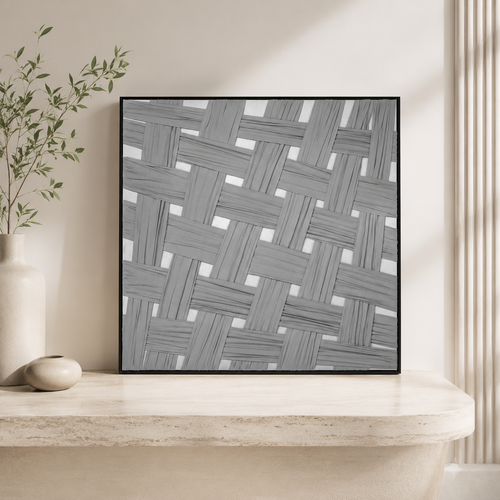 لوحة جدارية بإطار أسود مقاس 100 × 100 سم