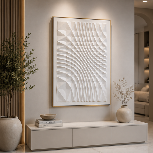 لوحة جدارية بإطار بيج مقاس 120 × 80 سم