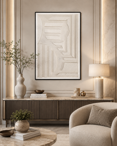 لوحة جدارية بإطار أسود مقاس 80 × 120 سم