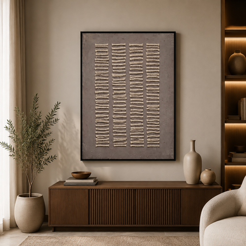لوحة جدارية بإطار أسود مقاس 120 × 80 سم