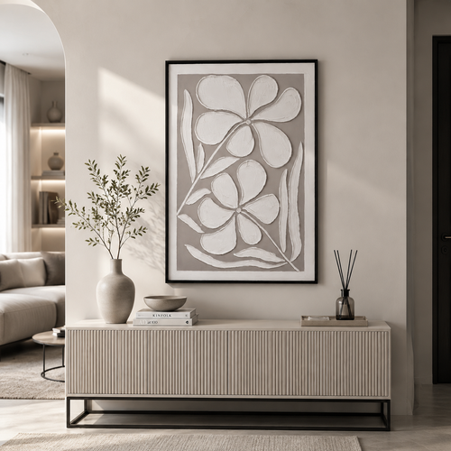 لوحة جدارية بإطار أسود مقاس 120 × 80 سم