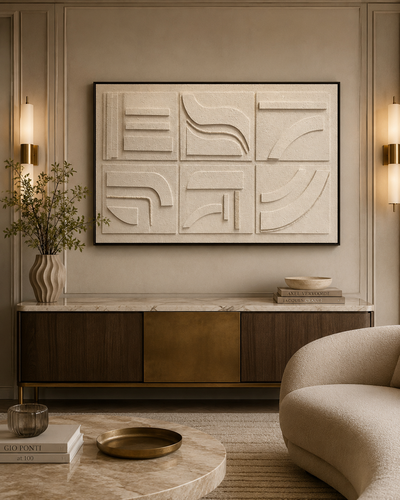 لوحة جدارية بإطار أسود مقاس 100 × 150 سم