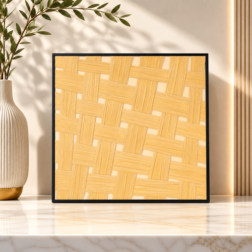 لوحة جدارية بإطار أسود مقاس 80 × 80 سم