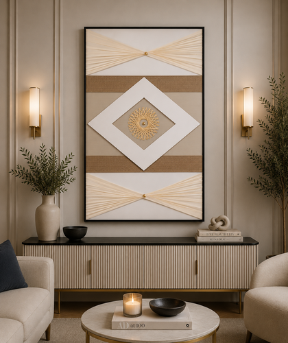 لوحة جدارية بإطار أسود مقاس 100 × 150 سم