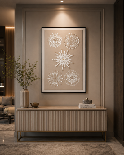 لوحة جدارية بإطار أسود مقاس 120 × 80 سم