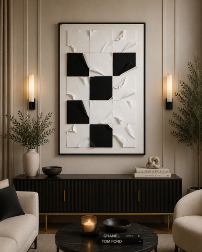 لوحة جدارية بإطار أسود مقاس 100 × 150 سم