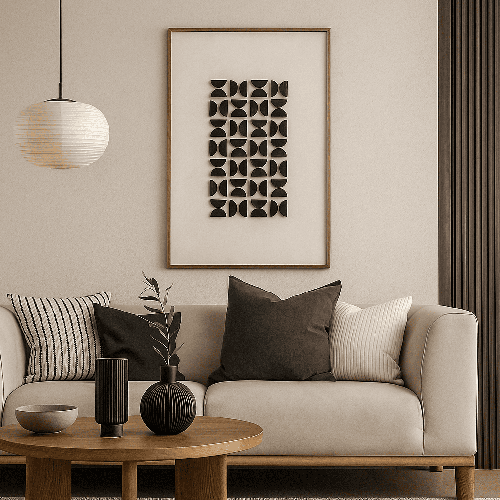 لوحة جدارية بإطار خشبى طبيعى 120-80سم
