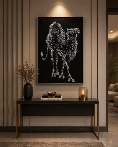 لوحة جدارية بإطار أسود مقاس 120 × 80 سم