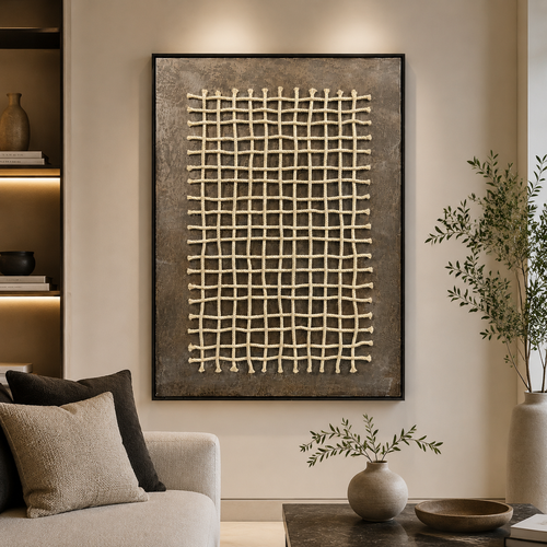 لوحة جدارية بإطار أسود مقاس 120 × 80 سم