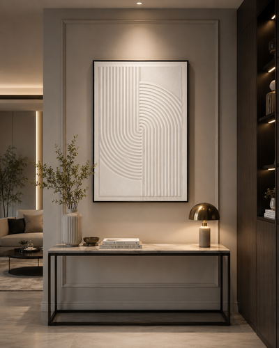 لوحة جدارية بإطار أسود مقاس 120 × 80 سم