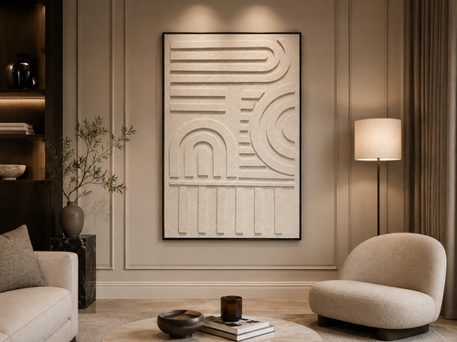 لوحة جدارية بإطار أسود مقاس 80 × 120 سم