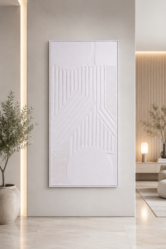 لوحة جدارية بإطار أسود مقاس 70 × 140 سم