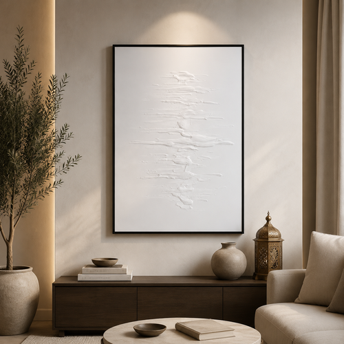 لوحة جدارية بإطار أسود مقاس 120 × 80 سم