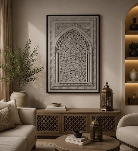 لوحة جدارية بإطار أسود مقاس 120 × 80 سم