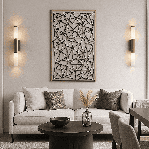 لوحة جدارية بإطار خشبى طبيعى 120-80سم