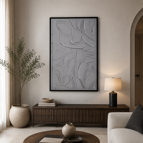 لوحة جدارية بإطار أسود مقاس 120 × 80 سم