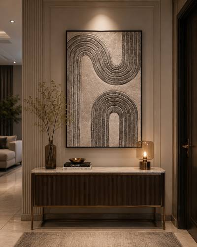لوحة جدارية بإطار أسود مقاس 80 × 120 سم