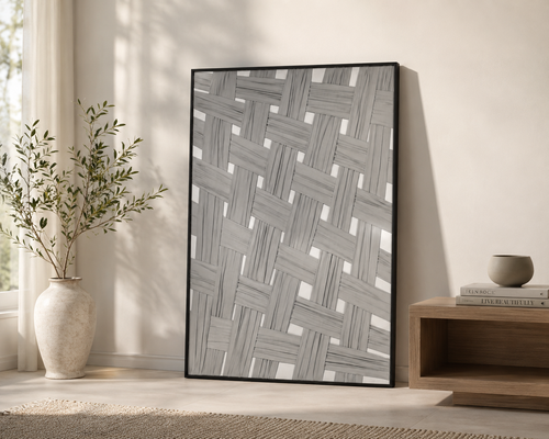 لوحة جدارية بإطار أسود مقاس 80 × 120 سم