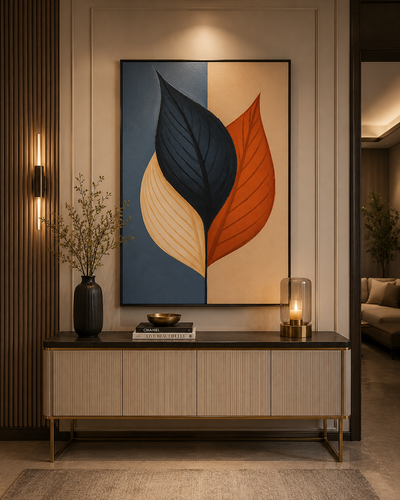 لوحة جدارية بإطار أسود مقاس 100 × 150 سم
