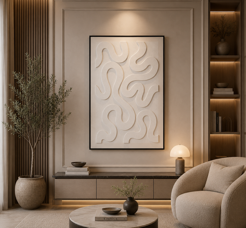 لوحة جدارية بإطار أسود مقاس 120 × 80 سم