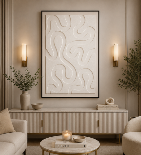 لوحة جدارية بإطار أسود مقاس 100 × 150 سم