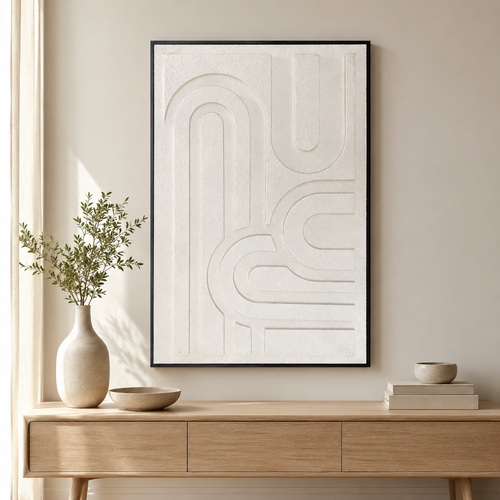 لوحة جدارية بإطار أسود مقاس 80 × 120 سم