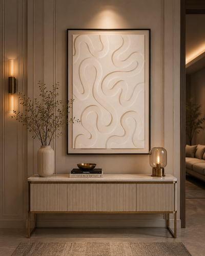 لوحة جدارية بإطار أسود مقاس 120 × 80 سم