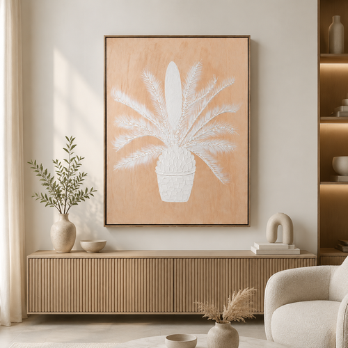 لوحة جدارية بإطار بيج مقاس 120 × 80 سم
