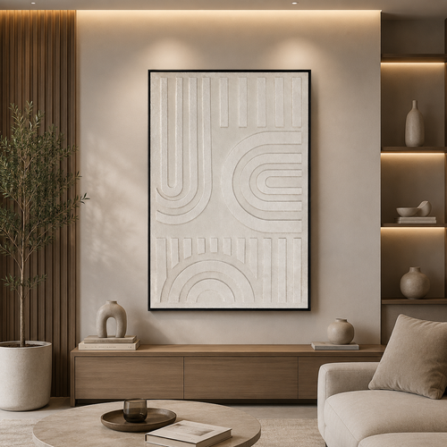 لوحة جدارية بإطار أسود مقاس 120 × 80 سم
