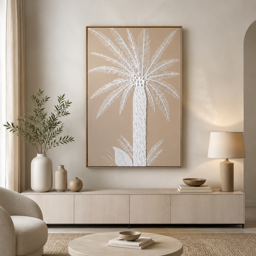 لوحة جدارية بإطار بيج مقاس 120 × 80 سم