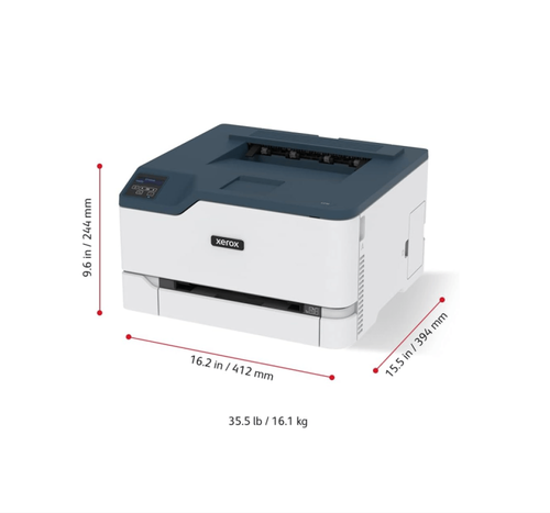 طابعة Xerox C230 ليزر ملونة A4، لاسلكية، طباعة مزدوجة تلقائية، سرعة 24 صفحة/دقيقة، AirPrint وMopria