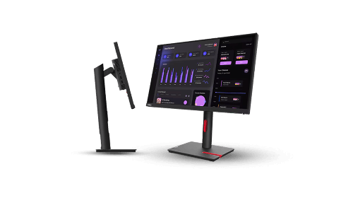 Lenovo ThinkVision T24i-30 23.8 Inch FHD IPS Monitor with Ergonomic Stand Low Blue Light and AMD FreeSync