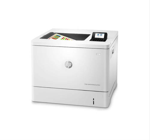 طابعة HP Color LaserJet Enterprise M554dn، طباعة ملونة حتى 33 صفحة/دقيقة، دوبلكس أوتوماتيكي، أمان HP