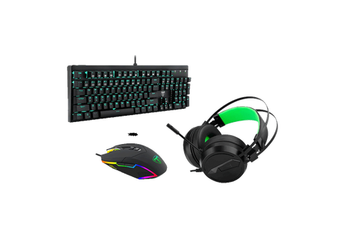 T-DAGGER Professional Gaming Set: T-RGH302 Headset, T-TGK303 Mechanical Keyboard, and T-TGM301 Mouse for Ultimate Gaming Precision and Comfort