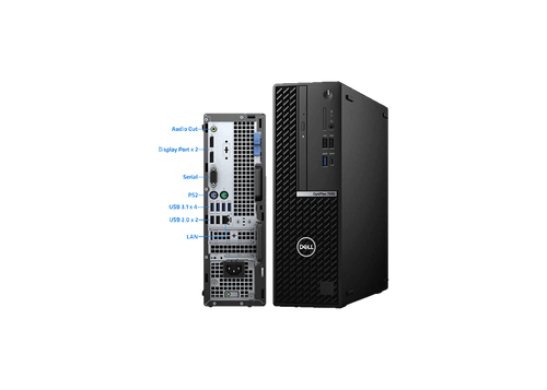 كمبيوتر Dell OptiPlex 7090 Tower، i9-11900، 16GB RAM، 500GB SSD + 1TB HDD، WiFi، 4K DisplayPort وHDMI، أسود