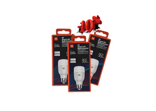 مصابيح Xiaomi Mi Smart LED Bulb Essential GPX4021 – 3 حبة | ذكية + Wi-Fi + 16 مليون لون