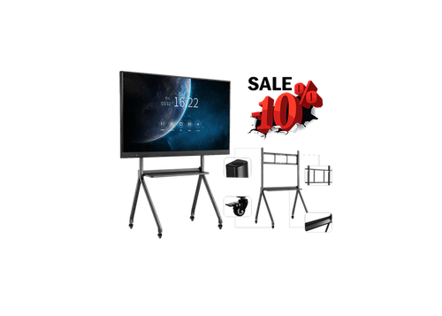 11ZJ-14 Interactive Display Stand Heavy Duty Mobile Trolley with 360° Rotation for 55–110 Inch LED LCD Screens
