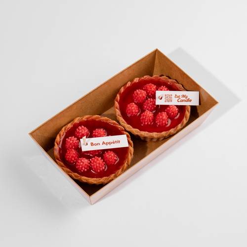 Raspberry Tart Candle (2 tarts)