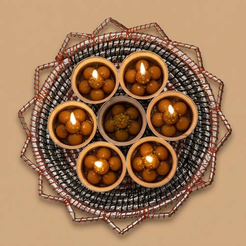 توزيعات شموع اللقيمات (7 حبات)