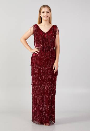 Burgundy dress