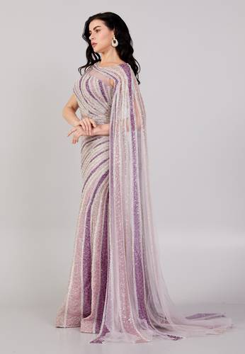 Pink and purple dress